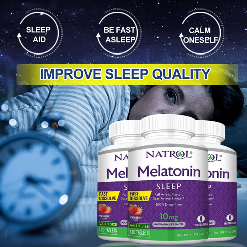 Natrol - 10mg Melatonin Capsules(Strawberry Flavour) - BULK