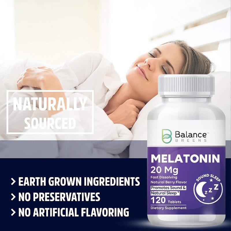 Balance, 20mg Melatonin Capsules for Adults